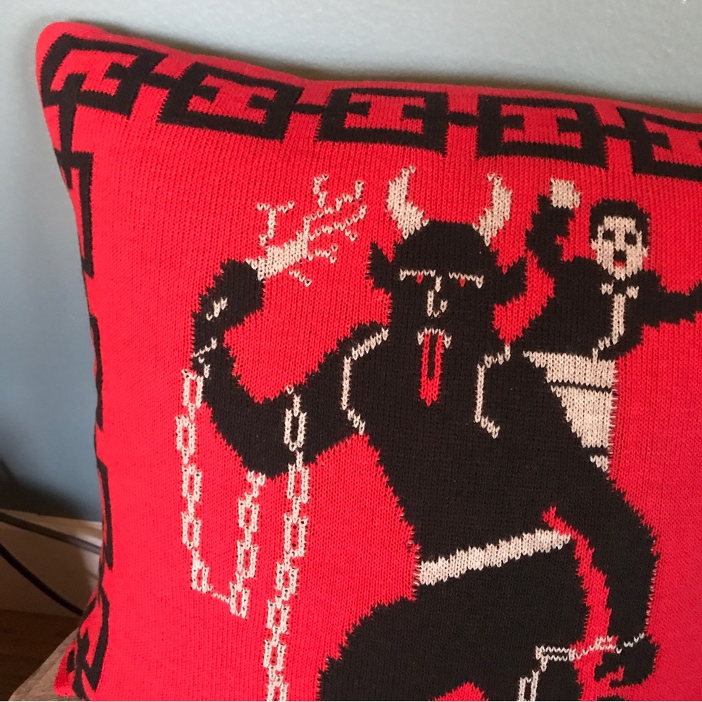 Krampus Christmas pillow cover